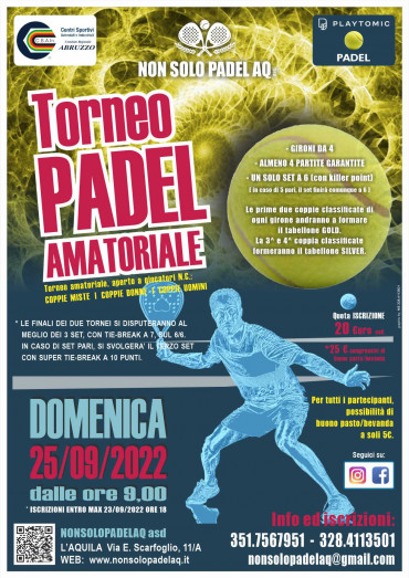 Torneo Amatoriale Padel 2022