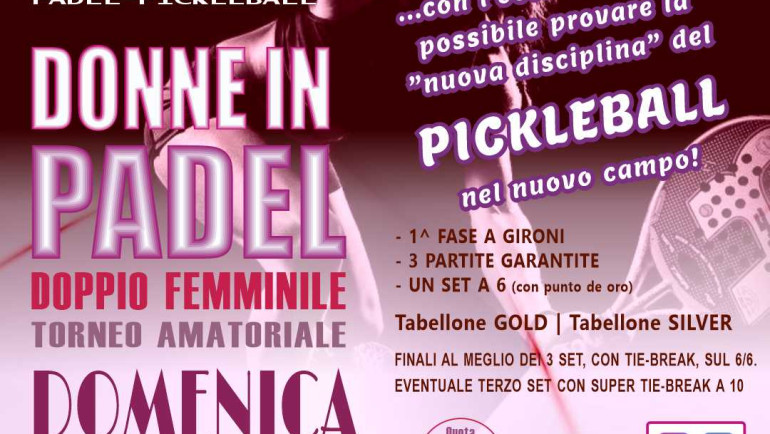 Donne in Padel: Torneo amatoriale di Doppio Femminile